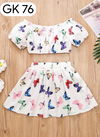 Multi Colour GURUKRUPA Girls Party Wear Stylish Off Shoulder Kids Colllection GK-76